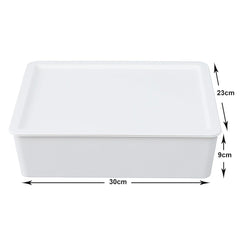 Kuber Industries Cloth Storage Box 15 Compartment with Lid|Wardrobe Organizer For clothes-Pack of 2 (White)
