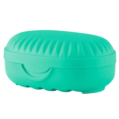 Kuber Industries Saop Holder for Bathroom|Portable Plastic Self Draining Soap Holder|Leakproof Soap Box for Bathroom,Outdoor Camping,Traveling (Mint Green)
