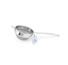 Heart Home 3 Pieces Stainless Steel Double Mesh Tea Strainer Chalni 8, 9, 10 cm Diameter (Silver) CTHH018942