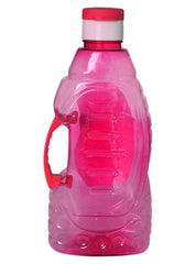 Heart Home Tranasparent Platic Water Bottle with Handle, 1500ml (Pink)-50HH01865