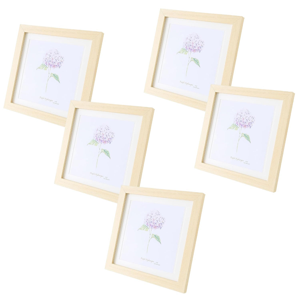 Kuber Industries Photo Frame For Home Décor|Use Horizontal & Vertical|Crystal Clear Glass|Perfect For Home, Office And Shop "23.3x23.3CM"-Pack of 5 (Natural)