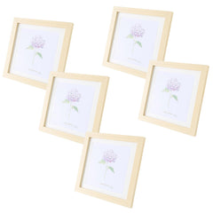 Kuber Industries Photo Frame For Home Décor|Use Horizontal & Vertical|Crystal Clear Glass|Perfect For Home, Office And Shop "23.3x23.3CM"-Pack of 5 (Natural)