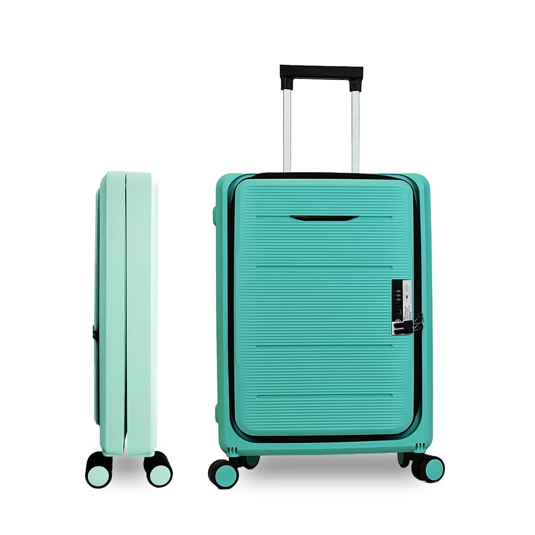 Urbane Home Luggage Bag | Trolley Bags for Travel | Collapsible Luggage Bag | Travelling Bag | Trolley Bags for Suitcase | Lightweight Luggage Bag | 24 Inch | Light Mint