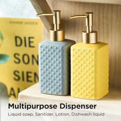 Kuber Industries Liquid Soap Dispenser | Handwash Soap Dispenser | Soap Dispenser for Wash Basin | Shampoo Dispenser Bottle | Bathroom Dispenser Bottle | Pack of 6 | ZX021GY | 350 ml | Gray