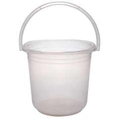 Heart Home Bucket|Plastic Bucket for Bathroom|Bucket for Bathing|Unbreakable Bucket with Handle|18 Liter (Transparent)