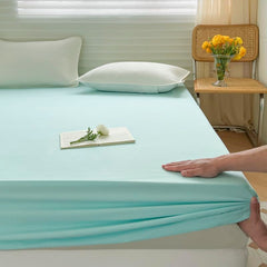 Kuber Industries Double Bed Mattress ProtectorBed Protecter with Elastic 150x200 CM-pack of 2 (Light Green)