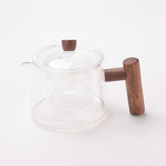 Homestic 520ml Glass Jug with Bamboo Lid, Leakproof & Heat Resistant | Pitcher for Water Juice Iced Coffee Brew Tea Cold Drinks Lemonade | Housewarming Gift | Transparent Serviceware Jug