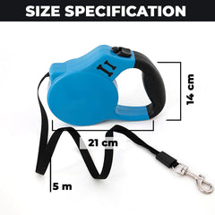 Kuber Industries Pack of 2 Retractable Dog Leash|One Button Break with Safety Lock|Automatic & Non-Slip Handle|Soft Padded Handle for Comfortable Grip|Pet Training & Walking Accessory|Blue