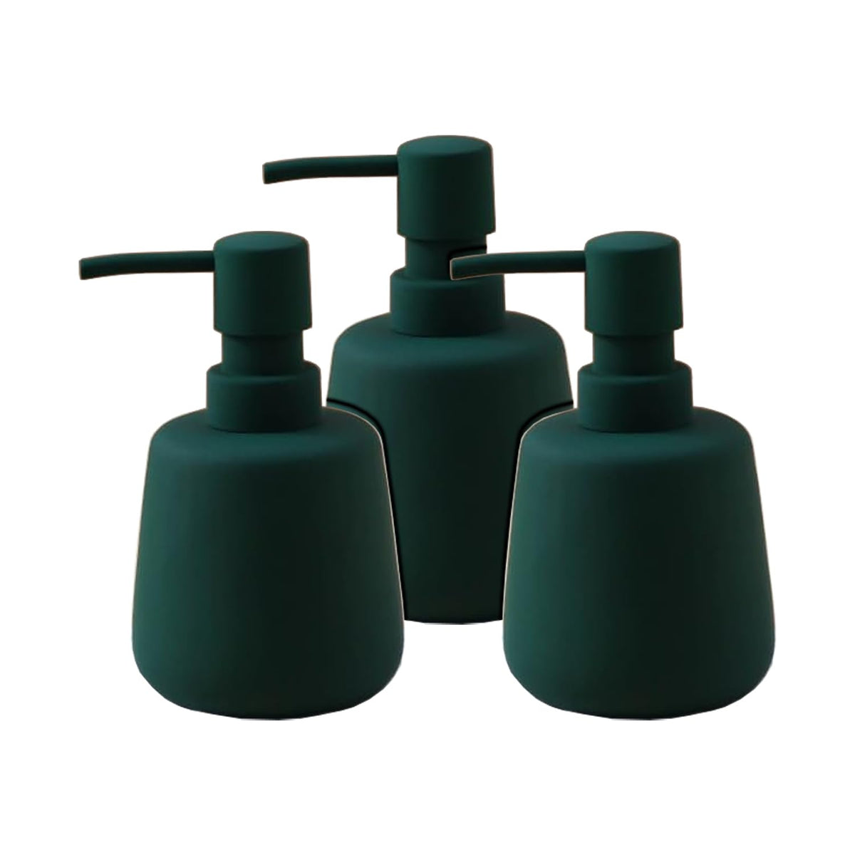 Homestic Liquid Soap Dispenser | Handwash Soap Dispenser | Soap Dispenser for Wash Basin | Shampoo Dispenser Bottle | Bathroom Dispenser Bottle | 3 Piece | 260 ml | JY00159GN | Green