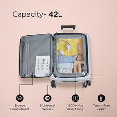 Urbane Home Luggage Bag | Trolley Bags for Travel | Collapsible Luggage Bag | 20 Inch | Black