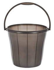 Heart Home Multiuses Plastic Bucket With Handle & Measuring Scale, 16 litre- Pack of 2 (Black)-46HH0325