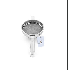 Heart Home 3 Pieces Stainless Steel Double Mesh Tea Strainer Chalni 8, 9, 10 cm Diameter (Silver) CTHH018942