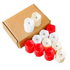 Kuber Industries LED Candles for Home Decoration|Battey Operated|Yellow Light |Safe & Easy to Maintain |Diwali Lights for Decoration, Along With Festivities & Parties|B0-051703B|Set Of 12 |(Pack Of 6)