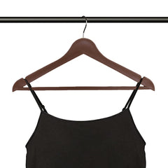 Kuber Industries Hanger|Durable & Lightweight Coat and Clothes Hangers|Notches Wardrobe Organization with 360 Degree Swivel Hook|Pack of 3 (Brown)