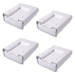 Kuber Industries Bottom Layer Large Drawer Storage Box|Plastic Cabinet Box For Storage|Pack of 4|White