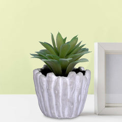 Kuber Industries Artificial Plants for Home D?cor|Natural Looking Indoor Fake Plants with Pot|Artificial Flowers for Decoration-Pack of 2 (Green)