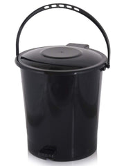 Fun Homes Plastic Dustbin Garbage Bin with Handle (10 Liters, Black)