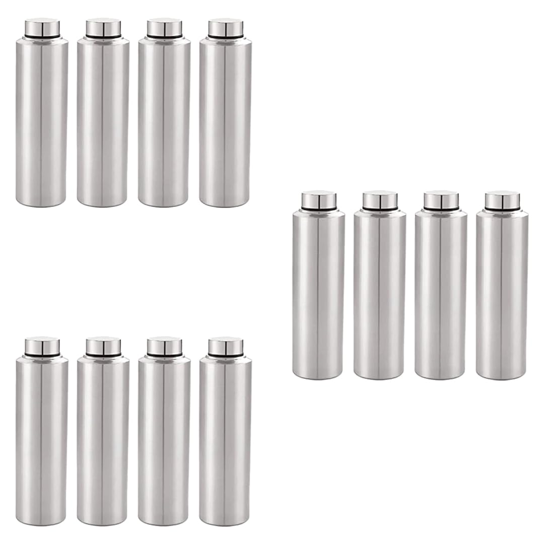 Kuber Industries Stainless Steel Water Bottle, Set of 4, 1000 ml Each (Pack of 3)