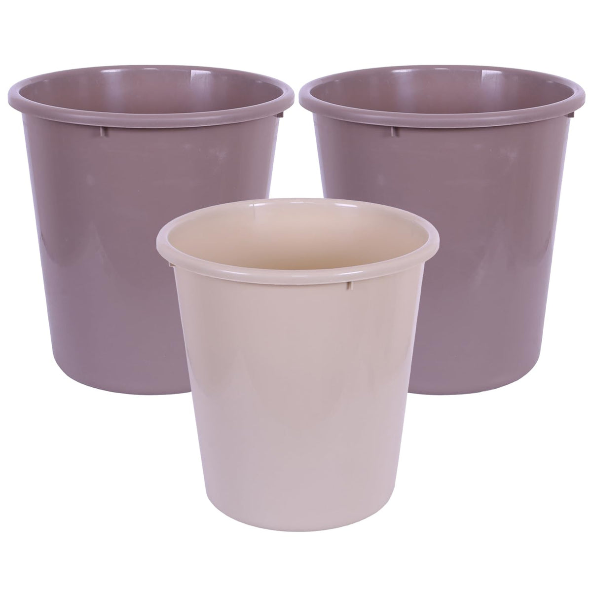 Heart Home Dustbin | Open Dustbin | Plastic Garbage Dustbin | Dustbin For Kitchen | Dustbin For Bathroom | Office Dustbin | Plain Sada Dustbin | 13 LTR | Pack of 3 | Multi
