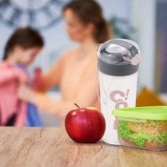Urbane Home Water Bottle for Kids | Printed Designs for Kids | Plastic Sipper Bottle for Kids | Food Grade Plastic | One Click Open Flip Lid | Transparent, Leak Proof, BPA Free | 420 ml