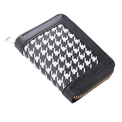 Kuber Industries Card Holder Wallet For Men Women|Debit Credit Card Holder|Wallet For Id, Visiting Card, Buisness Card|Zipper Closure Wallet|White (Pack Of 5)