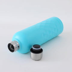 Kuber Industries Pack of 5 Vacuum Insulated Water Bottle | Stainless Steel Water Bottle | Hot & Cold Water Bottle | Leakproof, BPA Free, Rustproof | 750 ML | Light Blue