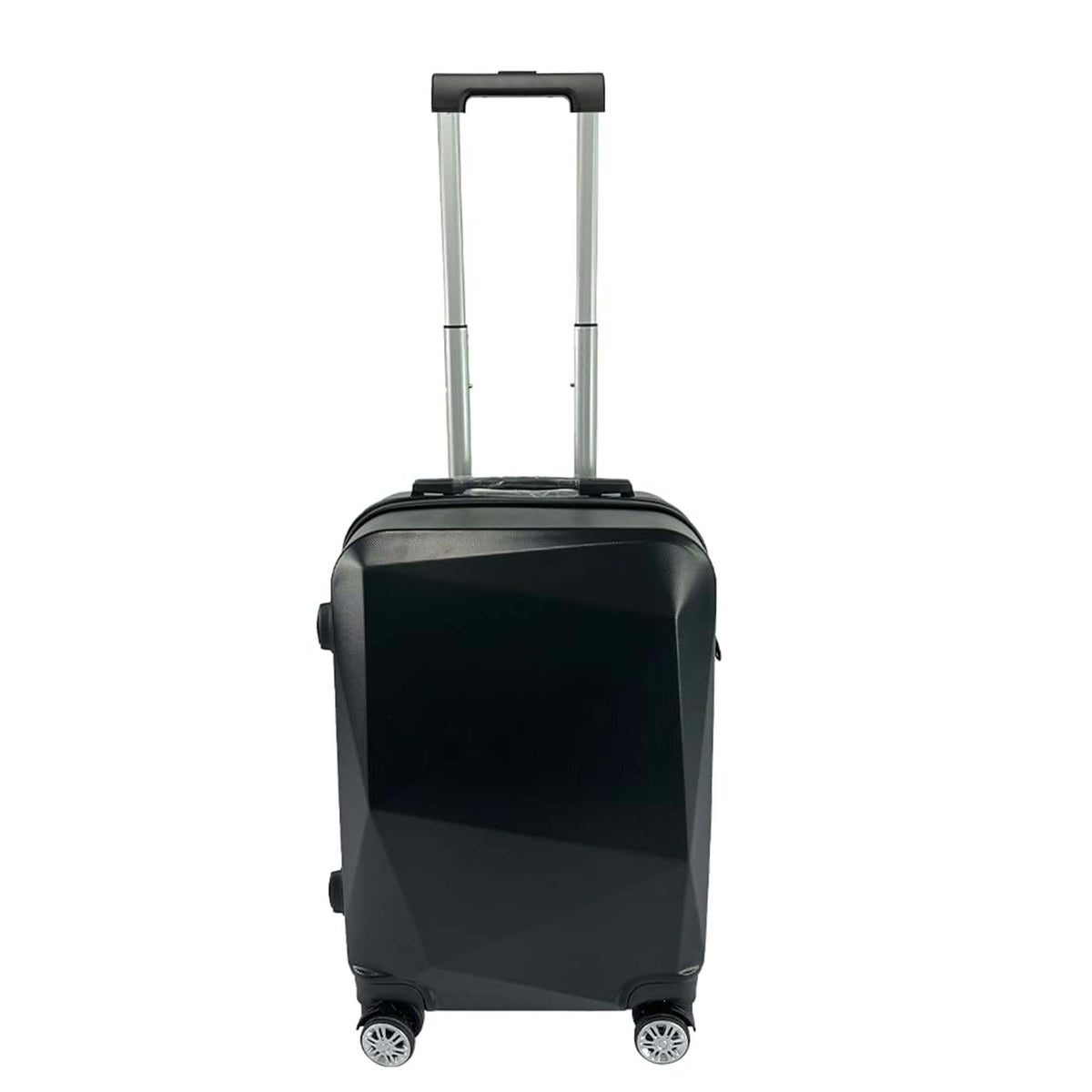 Heart Home 24inch Strong & Lightweight Cabin Trolley Bags with 360 Degree Rotating Wheels | Expandable Carry-On Cabin Luggage Suitcase | Bags for Travelling | 600524BLK-Black