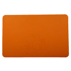 Kuber Industries Circle Design PVC 6 Piece Table Place Mat Set - Orange