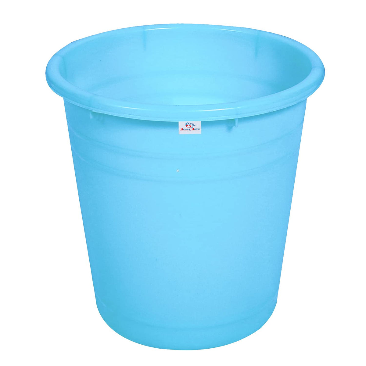 Heart Home Plastic Dustbin|Portable Garbage Basket & Round Trash Can for Home,Kitchen,Office,College,7 Ltr.(Sky Blue)