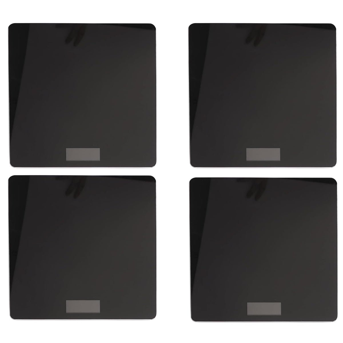 Kuber Industries Weighing Scale armoured glass|Weight Machine For Body Weight|Capicity "180" KG-Pack of 4 (Black)