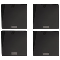 Kuber Industries Weighing Scale armoured glass|Weight Machine For Body Weight|Capicity "180" KG-Pack of 4 (Black)