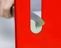 Heart Home Plastic 2 in 1 Knife Sharpener 2 Pieces Chopping Cutting Board (Yellow & Red) - (CTHH013147)