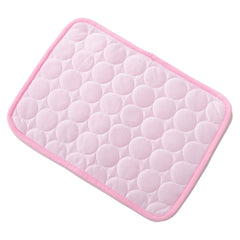 Kuber Industries Rectangular Dog & Cat Bed|Premium Cool Ice Silk with Polyester With Bottom Mesh|Multi-Utility Self-Cooling Pad For Dog & Cat|Light-weight & Durable Dog Bed|ZQCJ001P-XL|Pink(Pack Of 6)