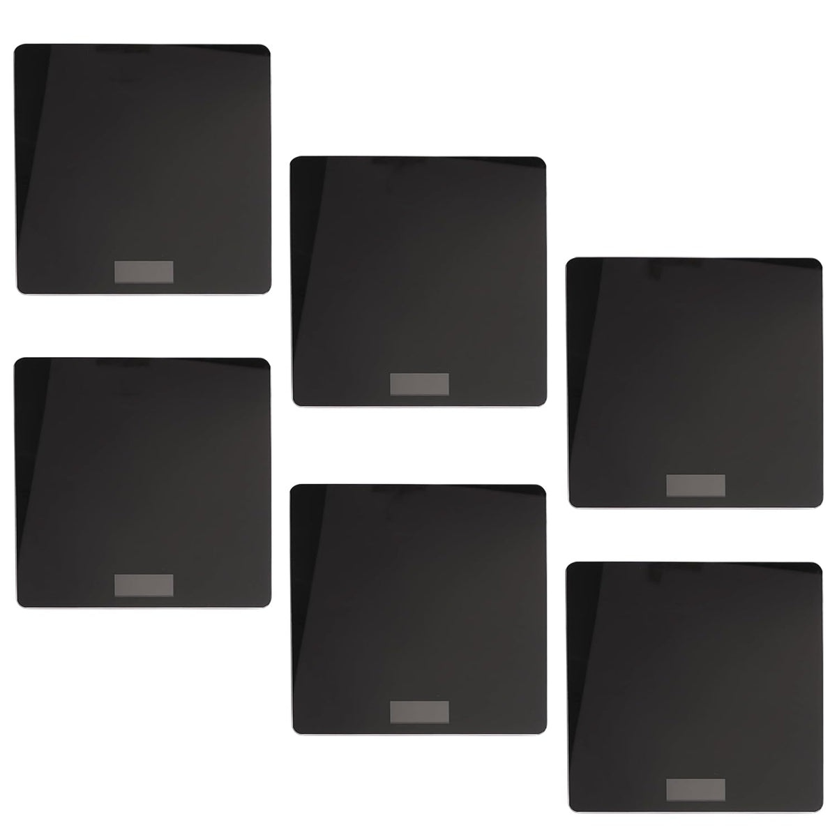 Kuber Industries Weighing Scale armoured glass|Weight Machine For Body Weight|Capicity "180" KG-Pack of 6 (Black)