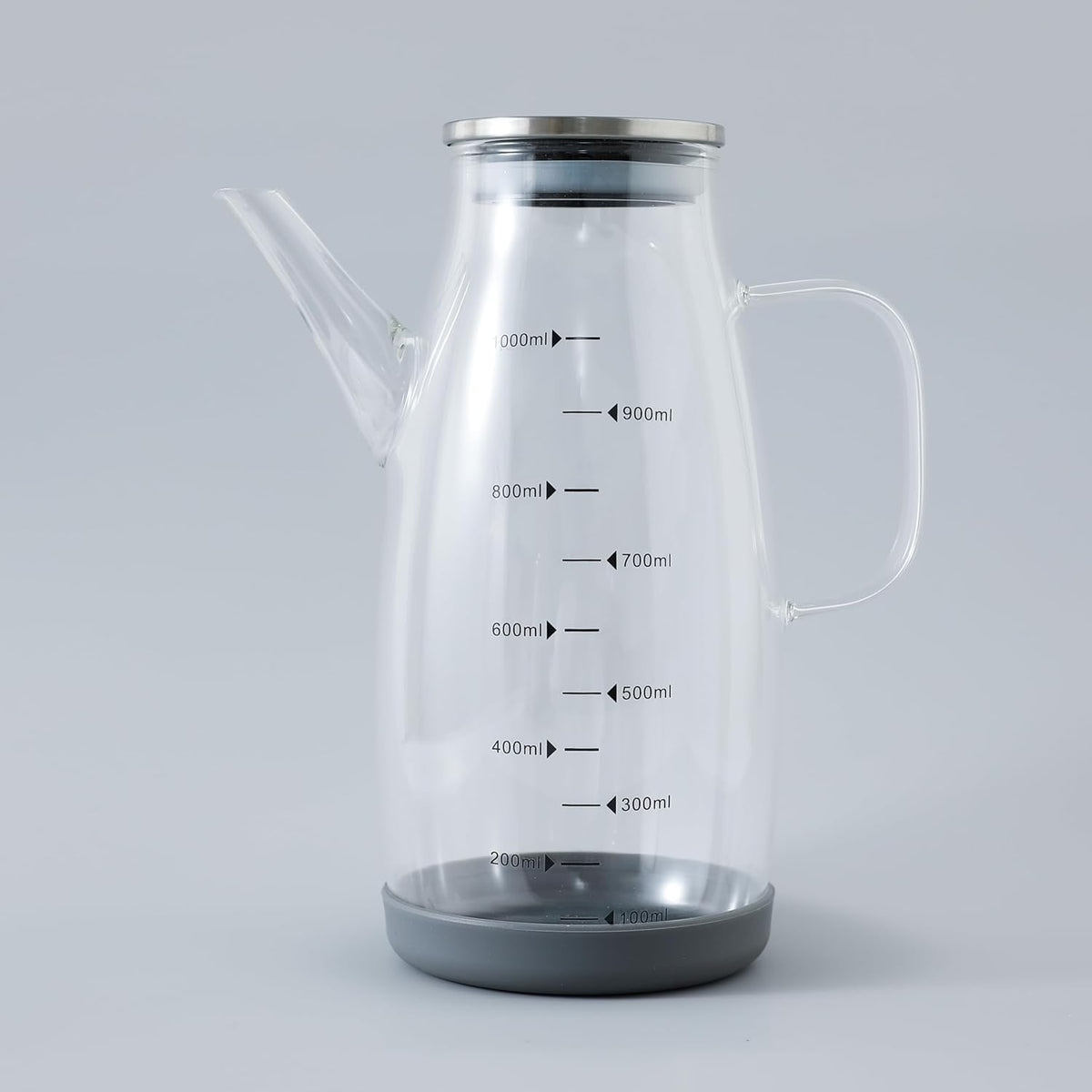 Homestic Water Jug with Lid | 1000ml | Borosolicate Glass Jug, Pitcher | Airtight | BPA Free | Serve Water | Beverages | Iced Tea | Juices | Cocktail | Milk | Chaas | Shakes