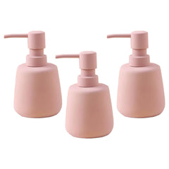 Kuber Industries Liquid Soap Dispenser | Handwash Soap Dispenser | Soap Dispenser for Wash Basin | Shampoo Dispenser Bottle | Bathroom Dispenser Bottle | Pack of 3 | JY00159PK | 260 ml | Pink