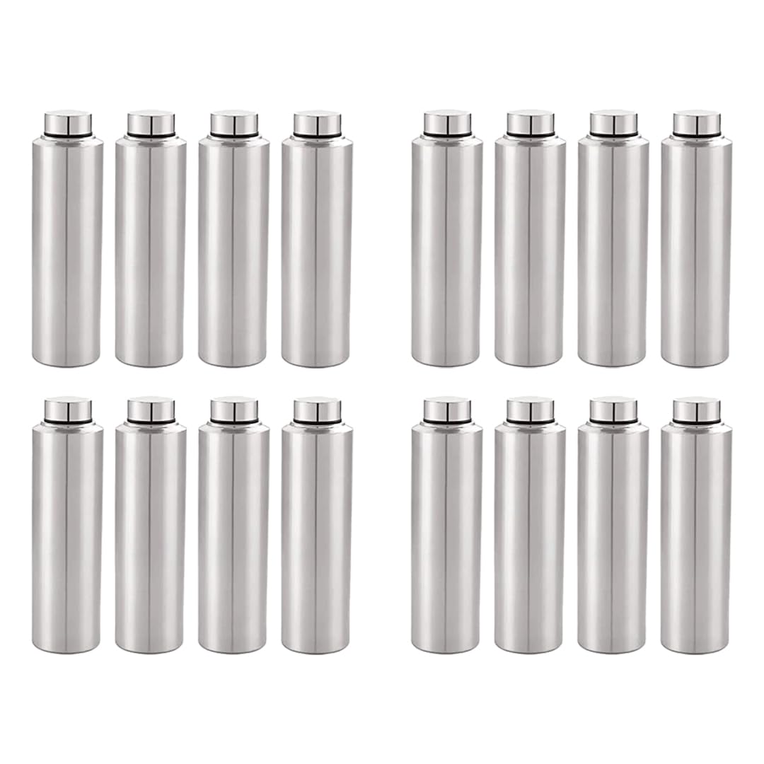 Kuber Industries Stainless Steel Water Bottle, Set of 4, 1000 ml Each (Pack of 4)