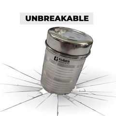 Kuber Industries Stainless Steel Kitchen Containers Set | Durable & Stackable | Storage Canisters for Tea, Coffee & Sugar | Kitchen Storage Container Set of 3 - Assorted (Pack Of 6)