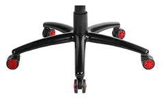 Kuber Industries Ergonomic Revolving Chair Base with Wheels | Office Rolling Chair Spare Parts | Alloy Steel Chair Base with Swivel Chair Wheels | Revolving Chair Leg with Casters | Black