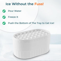 Kuber Industries Nail Press 2-Layer Ice Box|Flexible Ice Cube Tray|Pack of 5|White