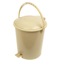 Heart Home Dustbin|Plastic Swinging Lid Dustbin|Pedal Dustbin with Lid|Dustbin for Kitchen|Wet & Dry Waste Pedal Dustbins|Trash Can|10 LTR|Beige