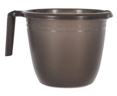Kuber Industries Multiuses Lightweight, Unbreakable Plastic Bathroom Mug 1 Litre Pack of 2 (Black & Sky Blue)-46KM0222, Standard