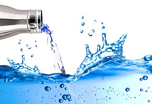 Kuber Industries Dhara Stainless Steel Water Bottle, 500ml, Silver