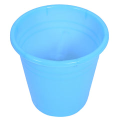 Kuber Industries Plastic Dustbin|Portable Garbage Basket & Round Trash Can for Home,Kitchen,Office,College,7 Ltr,Pack of 3 (Sky Blue)