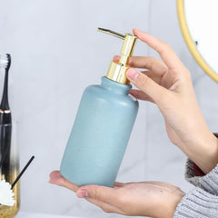 Kuber Industries Liquid Soap Dispenser | Handwash Soap Dispenser | Soap Dispenser for Wash Basin | Shampoo Dispenser Bottle | Bathroom Dispenser Bottle | Pack of 5 | JY00231BU | 400 ml | Blue