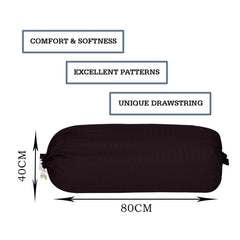 Kuber Industries Bolster Covers | Soft Cotton Bolster Cover Set | Diwan Round Bolster Pillow Covers | Striped Pattern Masand Cover | 16x32 Inch | Pack of 4 | Multicolor