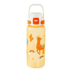 Kuber Industries Pack of 5 Kids Water Bottle With Straw |Sipper Water Bottle For Kids Boys Girls| Water Bottle with Locking Flip Lid | 800 ml |Orange | SYZ-7791B