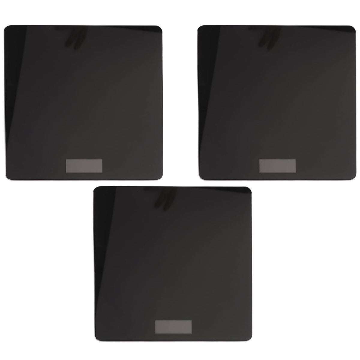 Kuber Industries Weighing Scale armoured glass|Weight Machine For Body Weight|Capicity "180" KG-Pack of 3 (Black)