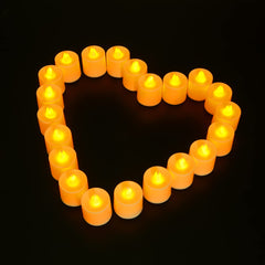 Kuber Industries LED Candles for Home Decoration|Battey Operated|Yellow Light|Safe & Easy to Maintain|Diwali Lights for Decoration,Along with Festivities & Parties|B0-002,Set of 24,(White)(Pack of 5)