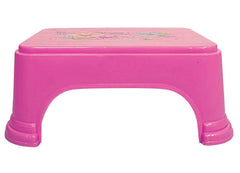 Kuber Industries Bathroom Stool|Plastic Stool for Bathroom|Anti-Slip with Strong Bearing|Pink|